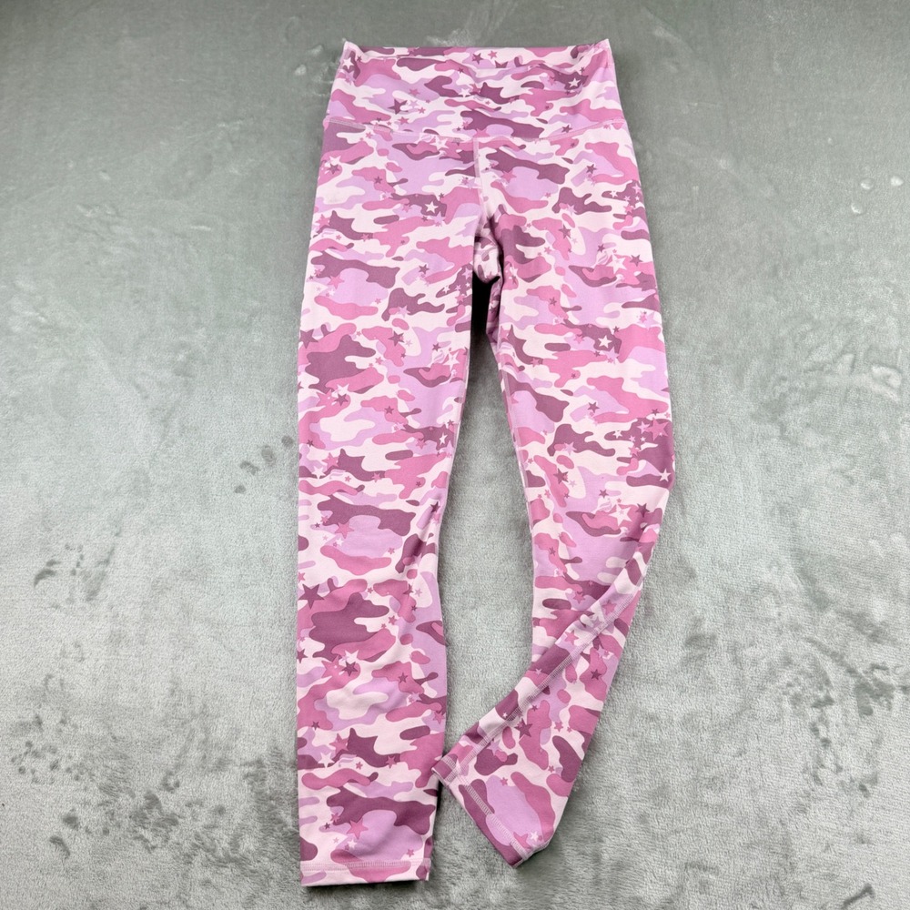 Fabletics Women's XS Pink Camo Star PowerHold High‎ Waisted Leggings